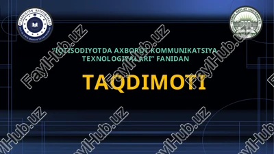 iqtisodiyotda bulutli texnologiyalarining o’rni va ahamiyati. — PPTX