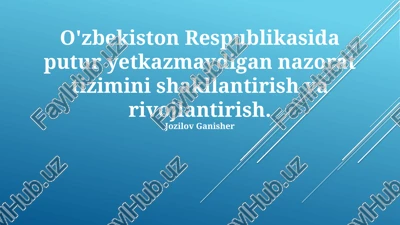 korrupsiyaga qarshi kurash tizimi — PPTX