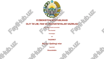 qadimgi misr — PPTX
