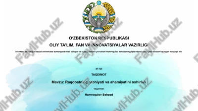 raqobatning mohiyati va ahamiyatini oshirish — PPTX