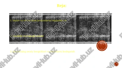 saylov va referendum jarayonlarini rejalashtirish — PPTX
