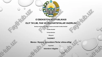 siyosiy plyuralizm va fikrlar xilma-xilligi — PPTX