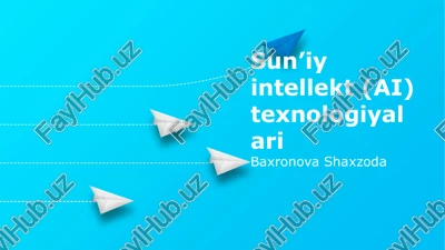 sun'iy intellekt (ai) texnologiyalari — PPTX