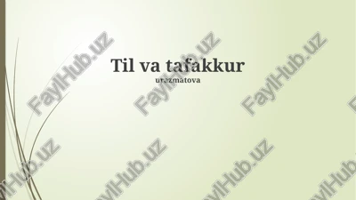 til va tafakkur — PPTX
