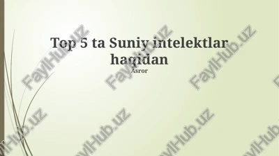 sun'iy intellekt — PPTX