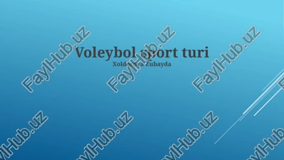 volleybol sport turi — PPTX