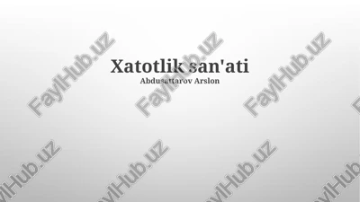 aldash san'ati — PPTX