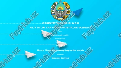xitoyning yovvoyi hayvonlar haqida — PPTX