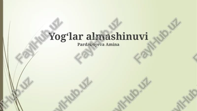 yog'lar almashinuvi — PPTX