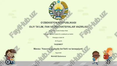 yozuvning paydo bo'lishi va taraqqiyoti — PPTX
