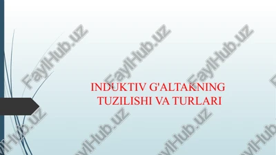 induktiv g'altakning tuzilishi va turlari — PPTX
