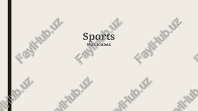 sportning ahamiyati — PPTX