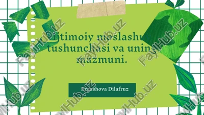 ijtimoiy moslashuv tushunchasi — PPTX