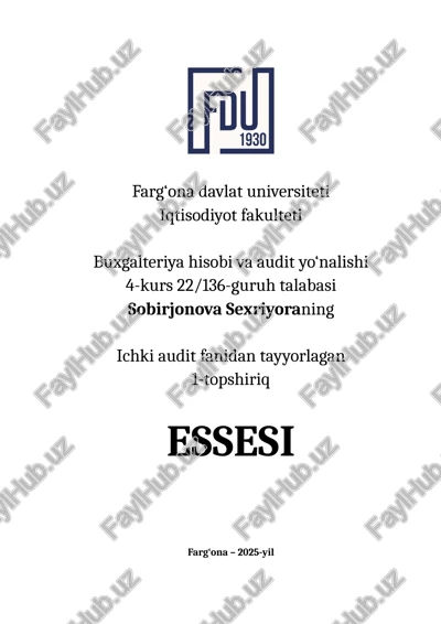 ichki auditning me’yoriy-huquqiy asoslari: nazariy va amaliy tahlil — DOCX