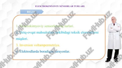 elektrokimyoviy sensorlar turlari — PPTX