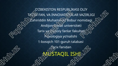 mustaqil ishi — PPTX
