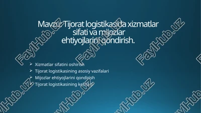 tijorat logistikasi — PPTX