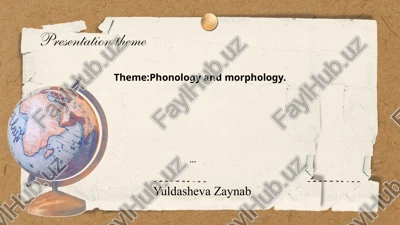 phonology and morphology — PPTX