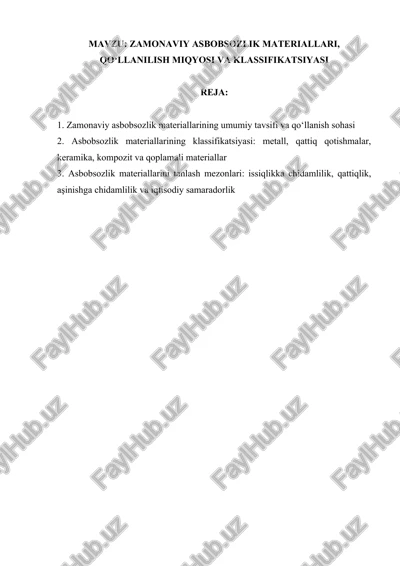 zamonaviy asbobsozlik materiallari — DOCX