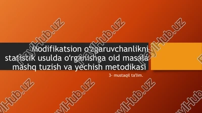 modifikatsion o‘zgaruvchanlik — PPTX