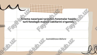 fonema nazariyasi tarixidan — PPTX