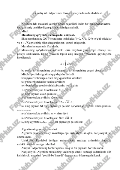 algoritmni blok-sxema yordamida ifodalash — PDF