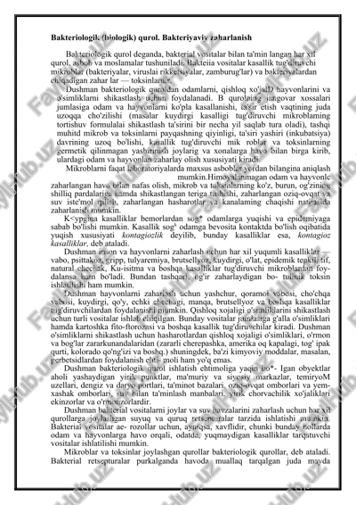 bakteriologik (biologik) qurol — DOC