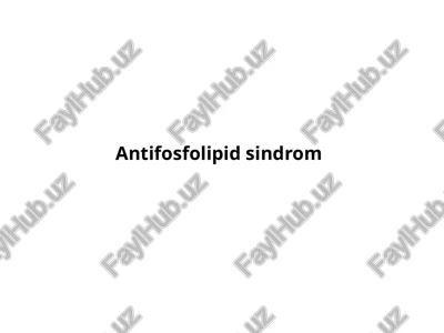 antifosfolipid sindrom — PPTX