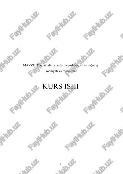 davlat talim standarti (boshlangich talim)ning — DOC