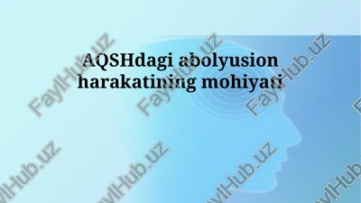 abolisionizmning asosiy mohiyati — PPTX