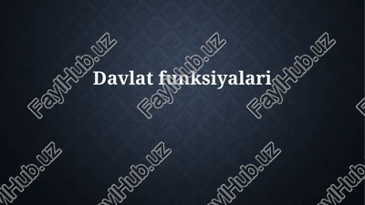holat funksiyalari — PPTX