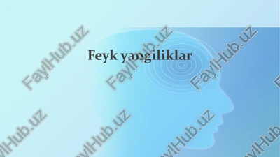 soxta yangiliklar — PPTX