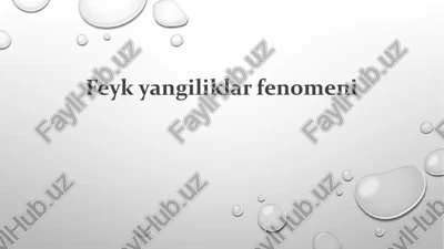 soxta yangiliklarfenomeni — PPTX