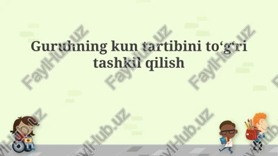 kun tartibini to'g'ri tuzish — PPTX