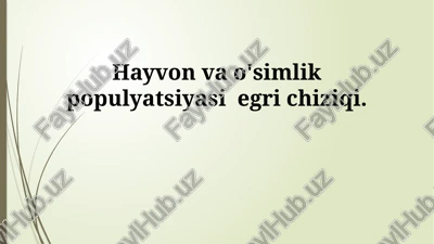 populyatsiya dinamikasiga ta'sir etuvchi omillar — PPTX