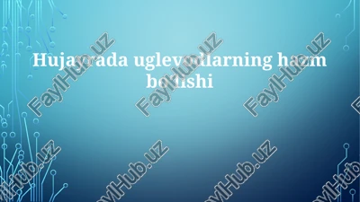 uglevodlarning hujayrada hazm bo'lishi — PPTX