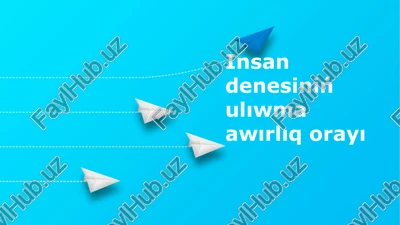 adam denesiniń uıwmalıq awırlyqorayı — PPTX