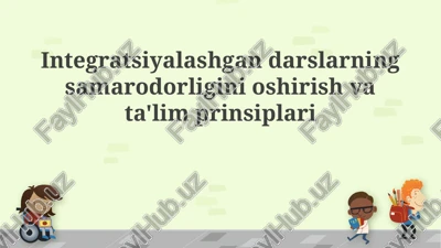 integratsiyalashgan darslar — PPTX