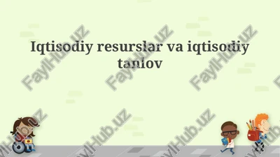 iqtisodiy resurslar — PPTX