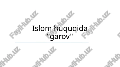 garov — PPTX