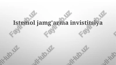 investitsiya fondi — PPTX