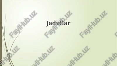 jadidlar — PPTX