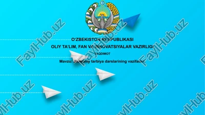 jismoniy tarbiya darslarining vazifalari — PPTX