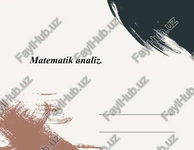 matematikanaliz — PPTX