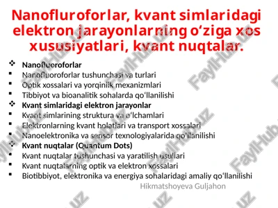 nanofluoroforlar — PPTX