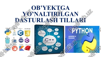 obyektga yo’naltirilgan dasturlash tillari (oop – object oriented programming) — PPTX