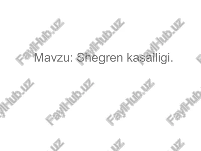 shergen kasalligi — PPTX