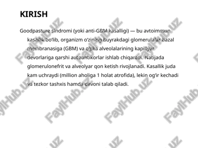 goodpasture sindromi — PPTX