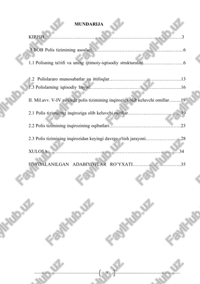 polis tizimi — DOCX
