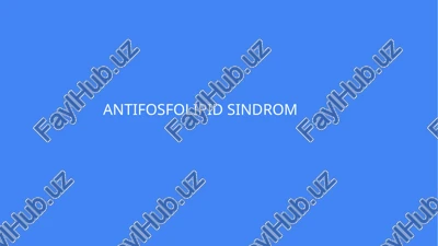 antifosfolipid sindrom — PPTX